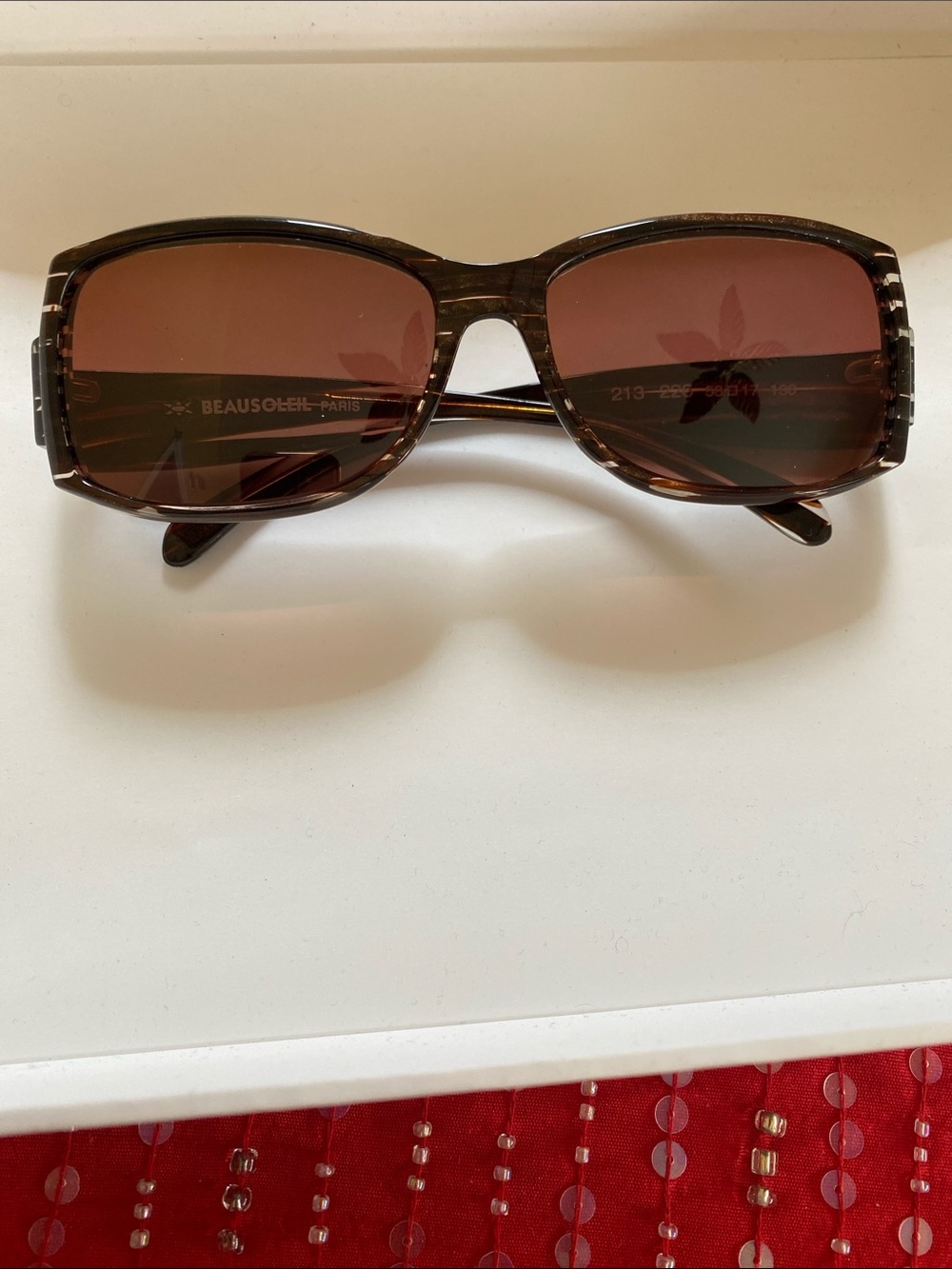 Beausoleil Paris Handmade Stunning Tortoise Shimmer Oversized Sunglasses